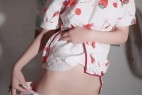 網紅少女-沈嬌嬌(甜美小嬌妾)-VIP視圖-可愛草莓櫻桃兔旗袍